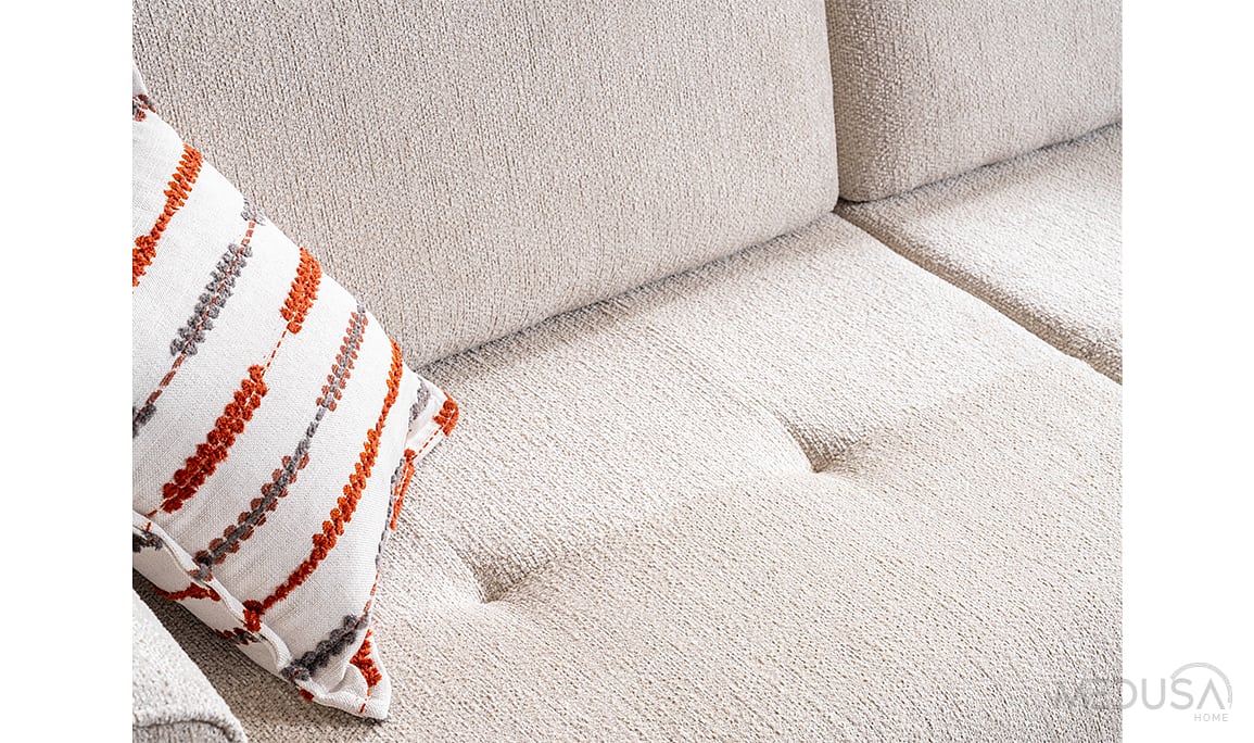 Medusa Home Mobilya - Eltis Ahşap Ayaklı Üçlü Koltuk