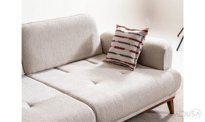 Medusa Home Mobilya - Eltis Ahşap Ayaklı Üçlü Koltuk