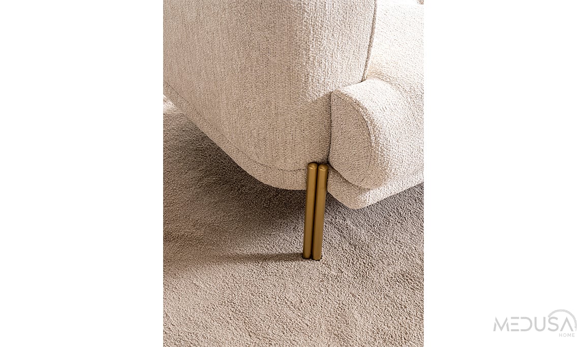 Medusa Home Mobilya - Eltis Gold Ayaklı Üçlü Koltuk