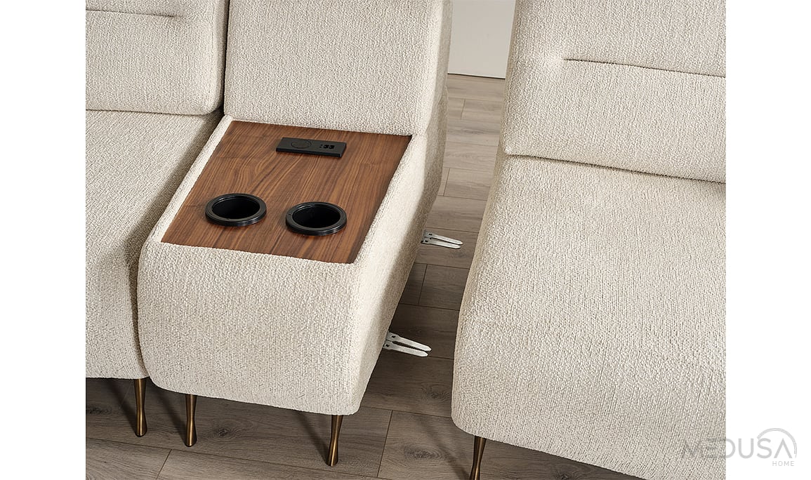 Medusa Home Mobilya - Elya Ses Sistemli Üçlü Koltuk