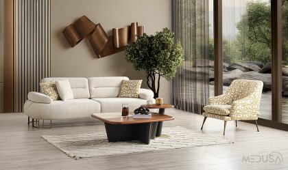 Medusa Home Mobilya - Elya Üçlü Koltuk