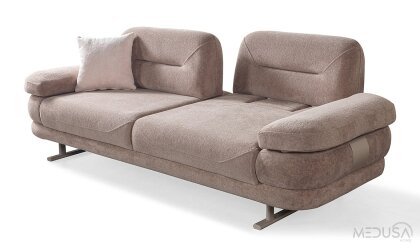 Medusa Home Mobilya - Emperor Kahve Üçlü Koltuk