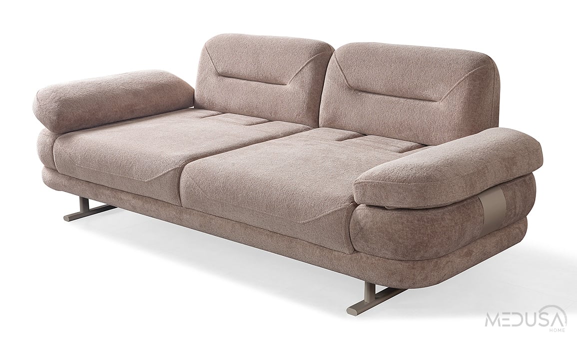 Medusa Home Mobilya - Emperor Kahve Üçlü Koltuk