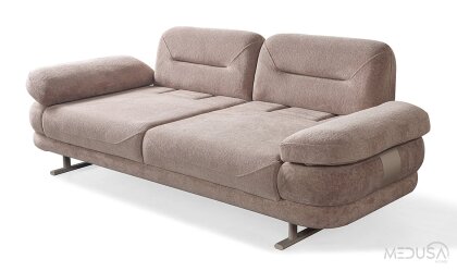 Medusa Home Mobilya - Emperor Kahve Üçlü Koltuk