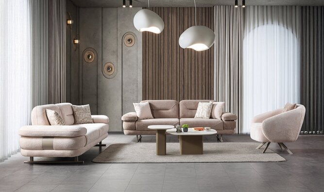 Medusa Home Mobilya - Emperor Koltuk Takımı - Modern Koltuk Takımları