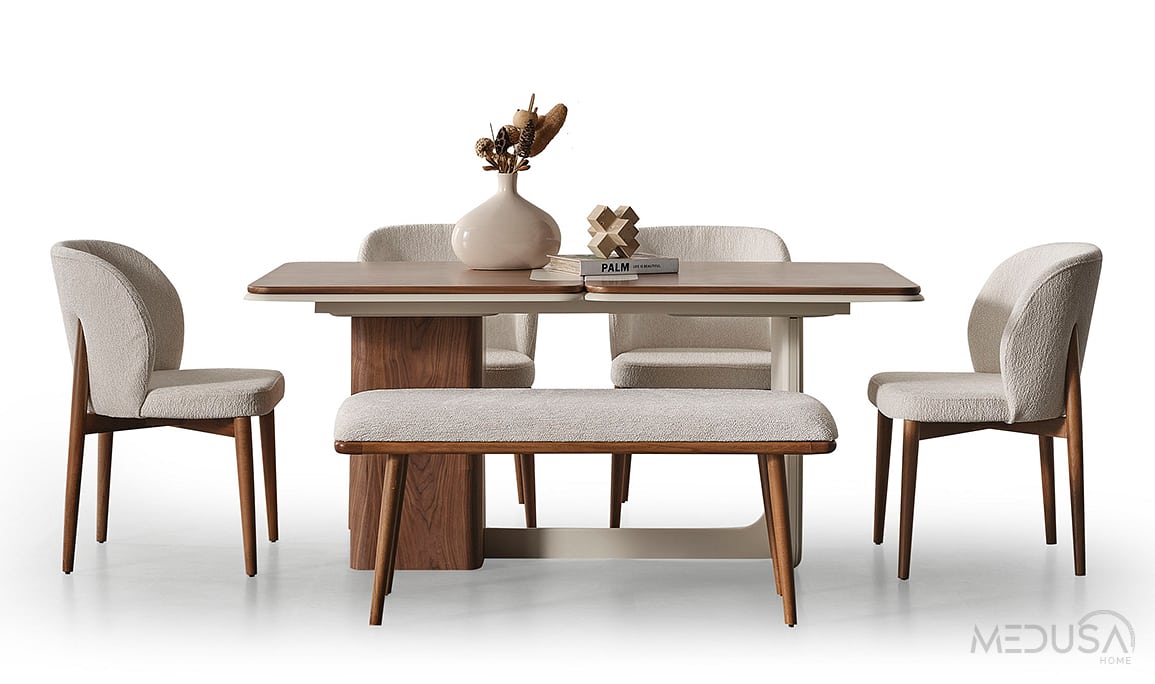 Medusa Home Mobilya - Enna Ceviz Yemek Masası