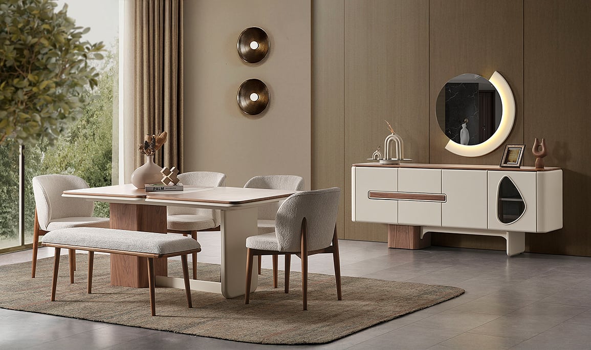 Medusa Home Mobilya - Enna Ceviz Yemek Odası