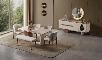 Medusa Home Mobilya - Enna Ceviz Yemek Odası