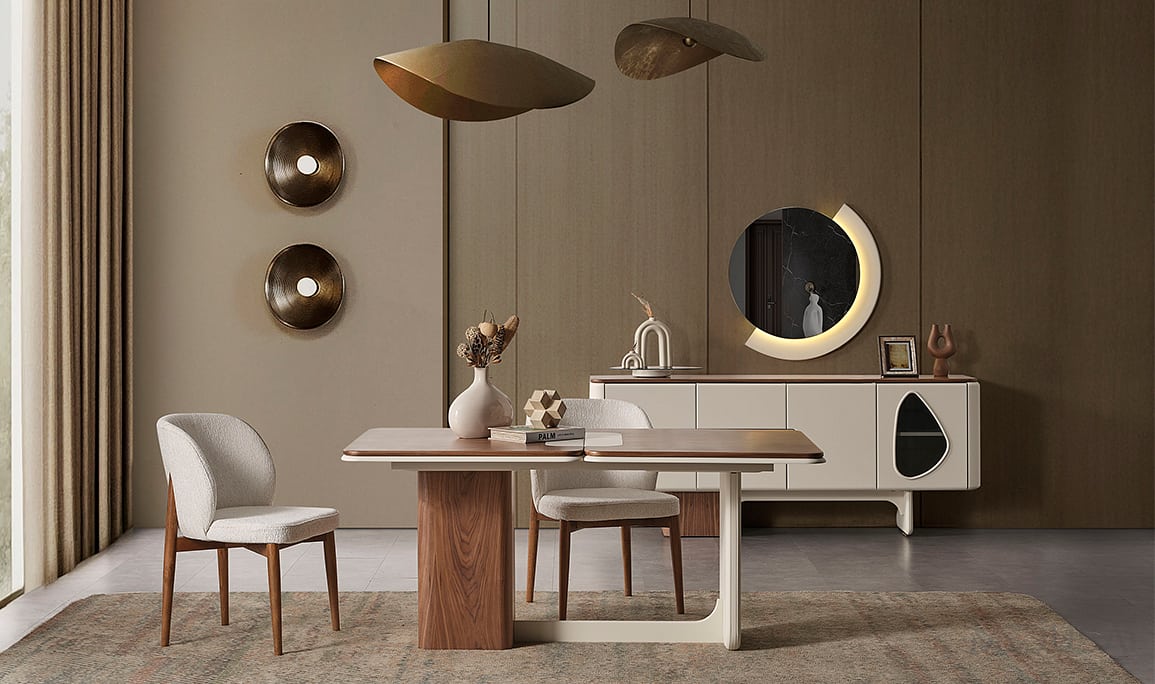 Medusa Home Mobilya - Enna Ceviz Yemek Odası