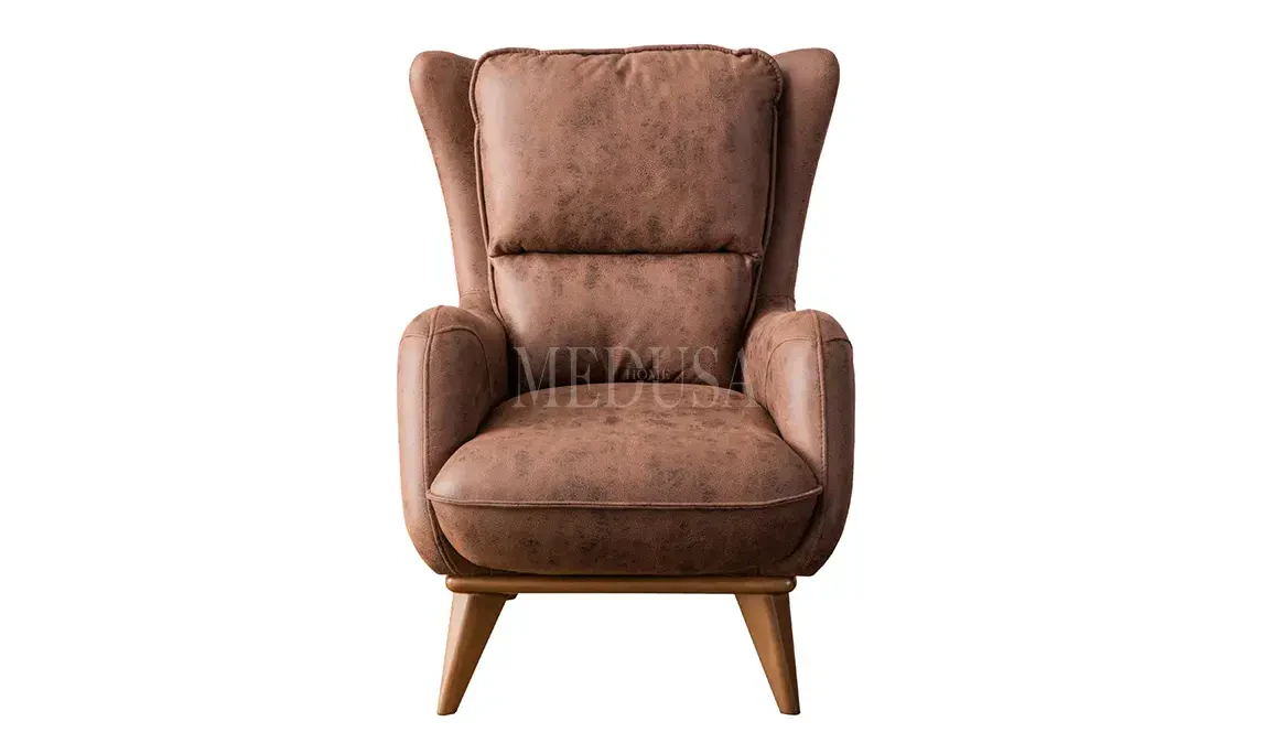 Medusa Home Mobilya - Enza Koltuk Takımı Kahve - Krem