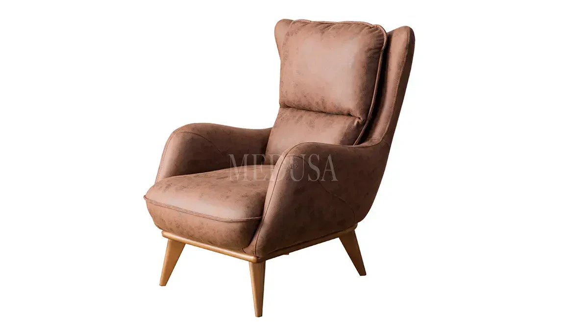 Medusa Home Mobilya - Enza Koltuk Takımı Kahve - Krem