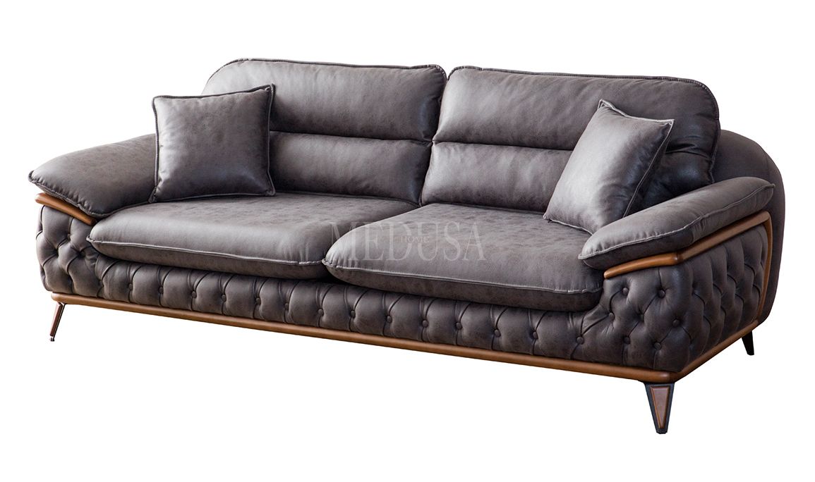 Medusa Home Mobilya - Enza Üçlü Koltuk Mavi