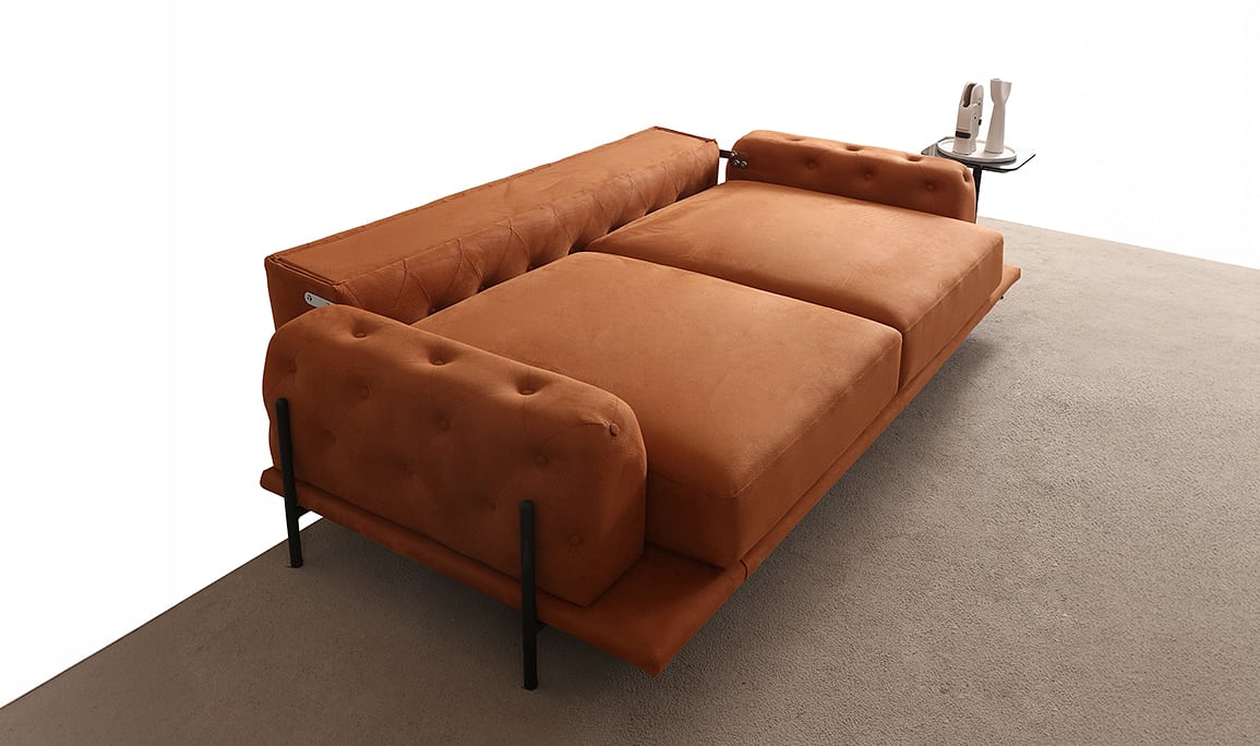 Medusa Home Mobilya - Eos Antik Kapitoneli Colored Koltuk Takımı