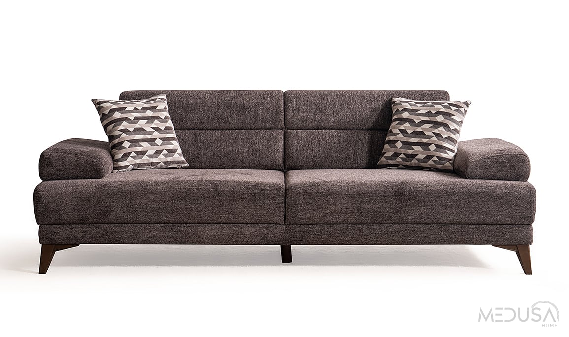 Medusa Home Mobilya - Ephora Kahve Üçlü Koltuk