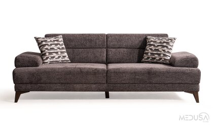 Medusa Home Mobilya - Ephora Kahve Üçlü Koltuk