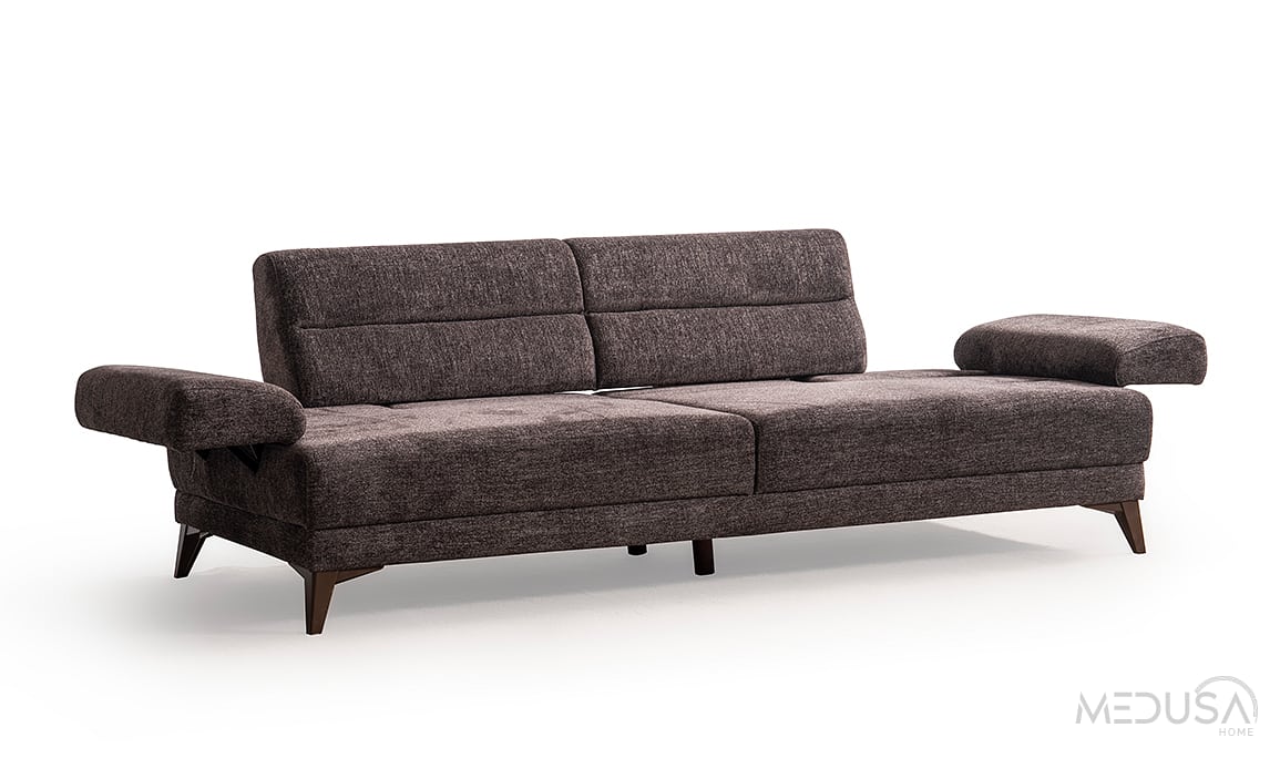 Medusa Home Mobilya - Ephora Kahve Üçlü Koltuk