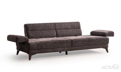 Medusa Home Mobilya - Ephora Kahve Üçlü Koltuk