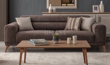 Medusa Home Mobilya - Epsila Üçlü Koltuk Kahve