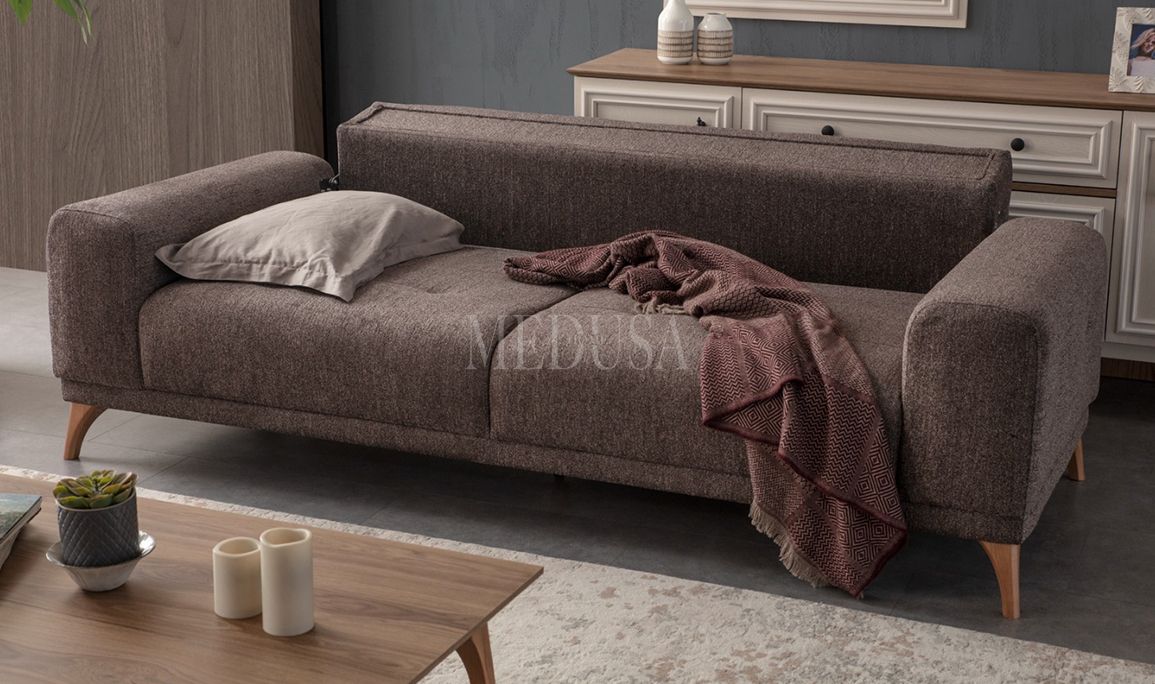 Medusa Home Mobilya - Epsila Üçlü Koltuk Kahve