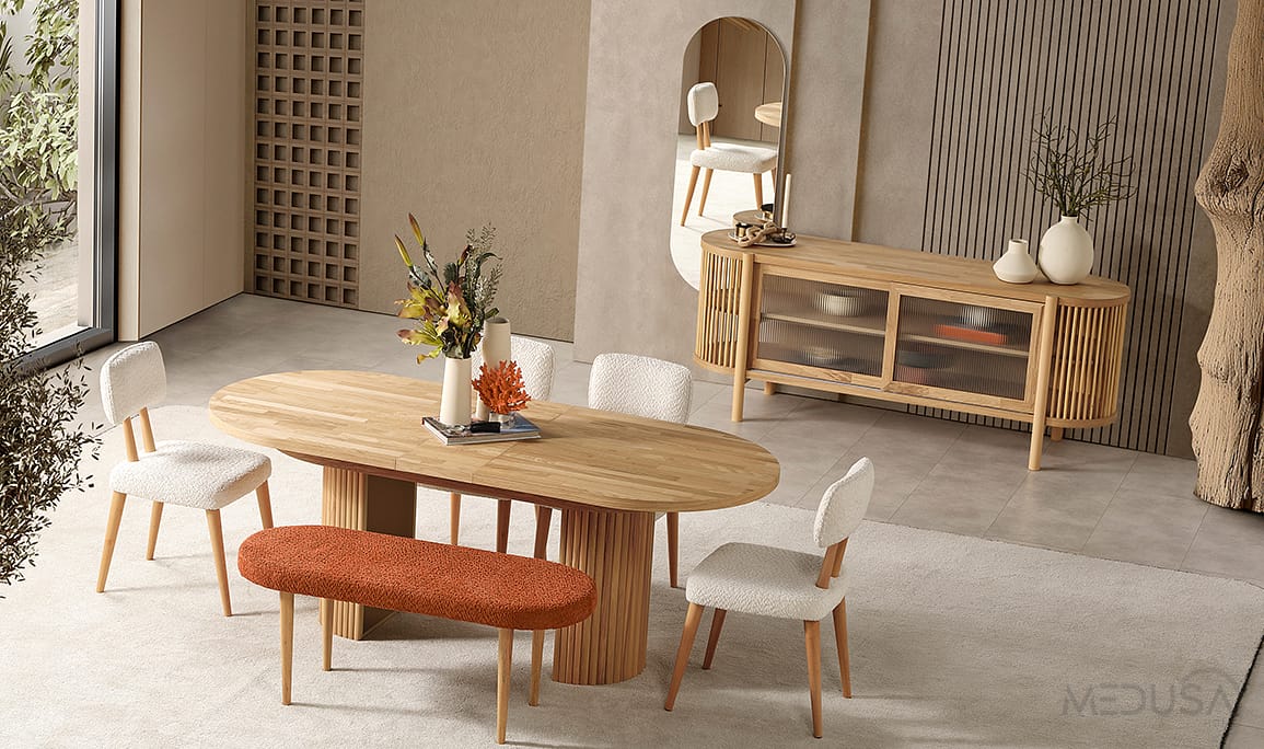 Medusa Home Mobilya - Esco Bohem Yemek Odası