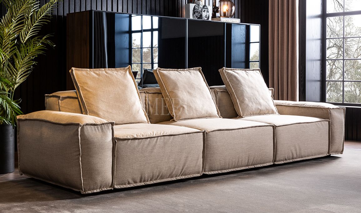 Medusa Home Mobilya - Esprit Beyaz Üçlü Koltuk