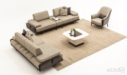 Medusa Home Mobilya - Esse Brown Modüler Koltuk Takımı