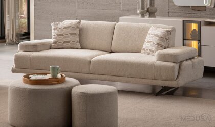 Medusa Home Mobilya - Esse Krem Koltuk Takımı