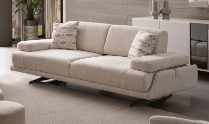 Medusa Home Mobilya - Esse Krem Üçlü Koltuk