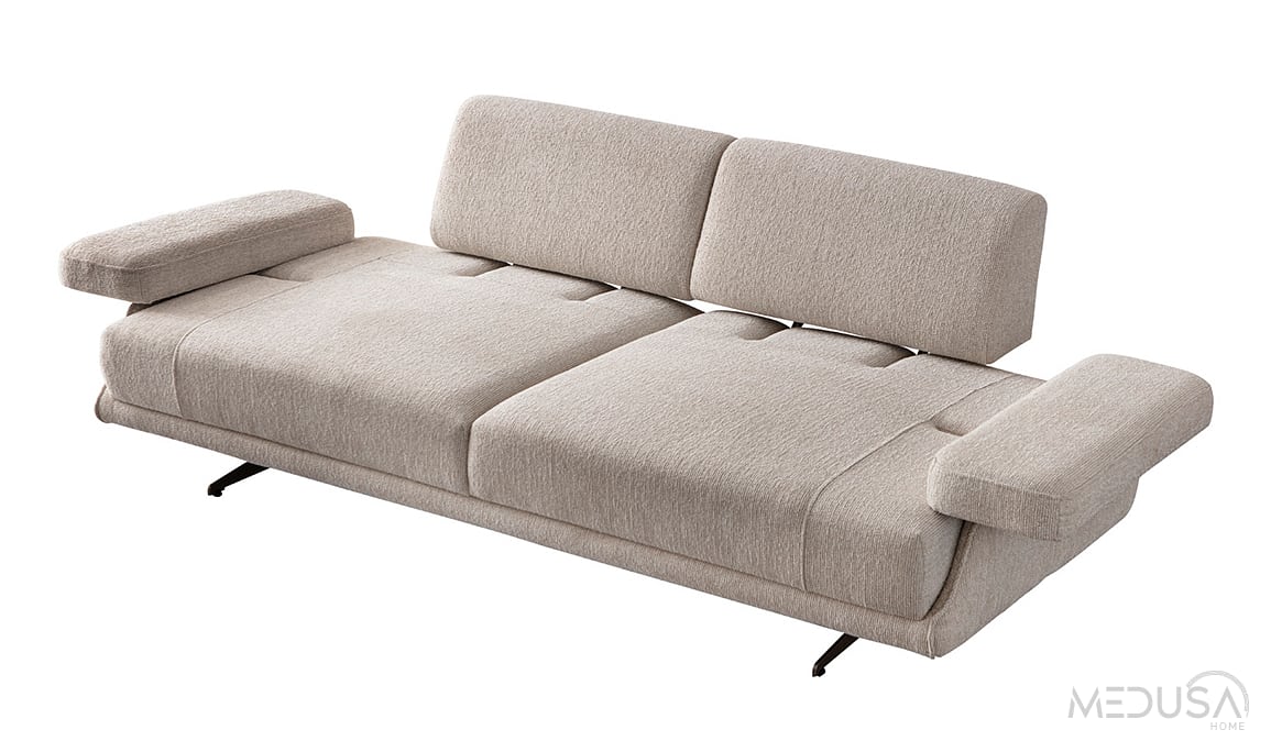 Medusa Home Mobilya - Esse Krem Üçlü Koltuk