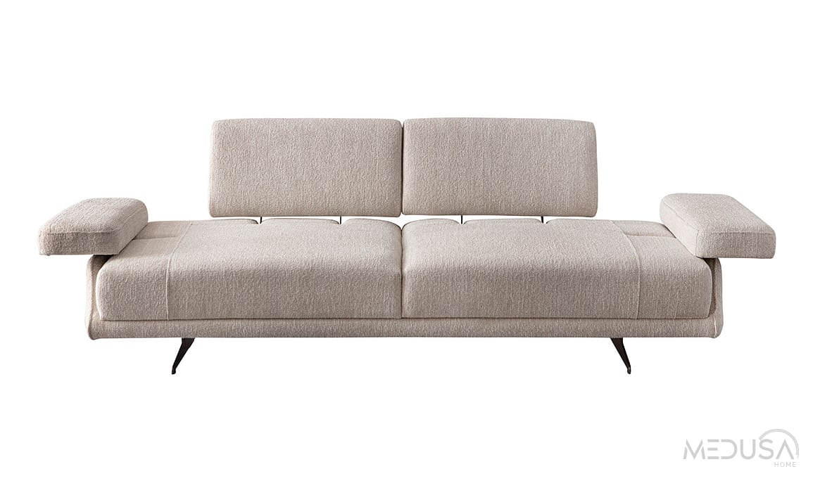 Medusa Home Mobilya - Esse Krem Üçlü Koltuk
