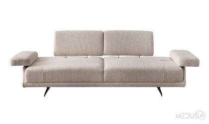 Medusa Home Mobilya - Esse Krem Üçlü Koltuk