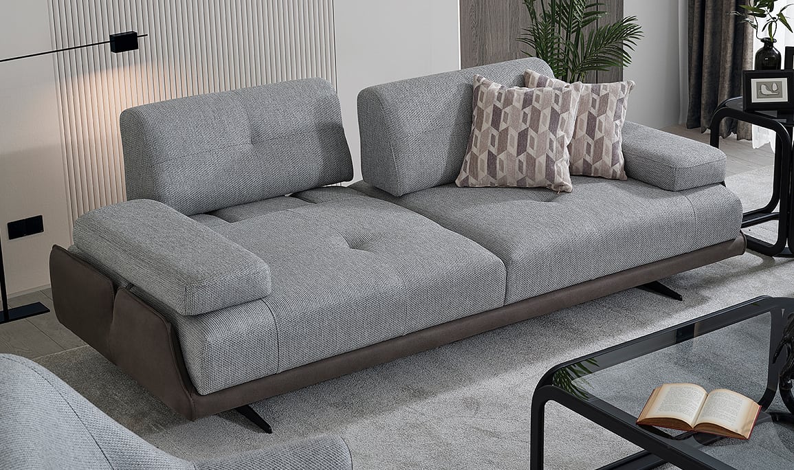 Medusa Home Mobilya - Esse Nubuk Üçlü Koltuk