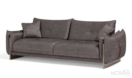Medusa Home Mobilya - Estel Antrasit Üçlü Koltuk