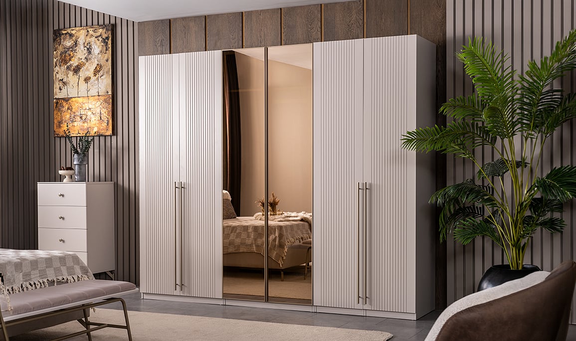 Medusa Home Mobilya - Eva 6 Kapaklı Gardırop