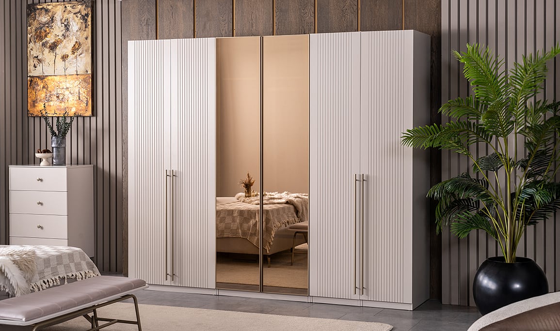 Medusa Home Mobilya - Eva 6 Kapaklı Gardırop