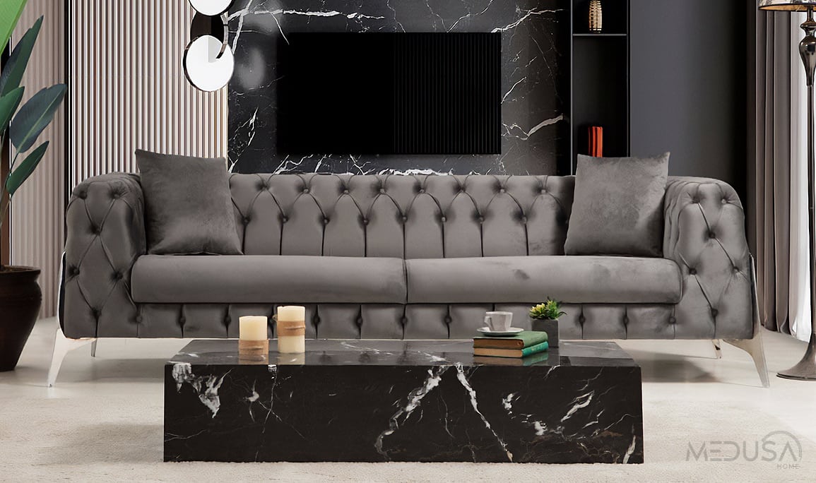 Medusa Home Mobilya - Fantom Luxury Üçlü Koltuk