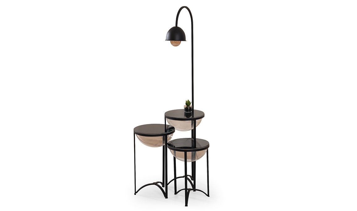 Medusa Home Mobilya - Fanus Siyah Lambader
