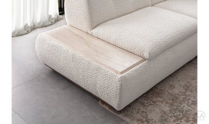 Medusa Home Mobilya - Felicita Beyaz Üçlü Koltuk