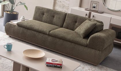 Medusa Home Mobilya - Felicita Yeşil Üçlü Koltuk