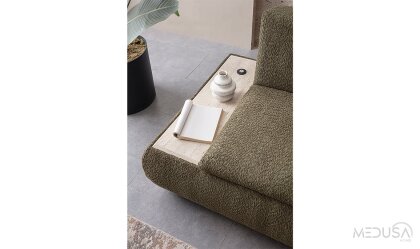 Medusa Home Mobilya - Felicita Yeşil Üçlü Koltuk