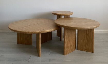 Medusa Home Mobilya - Fellas Meşe Sehpa Seti