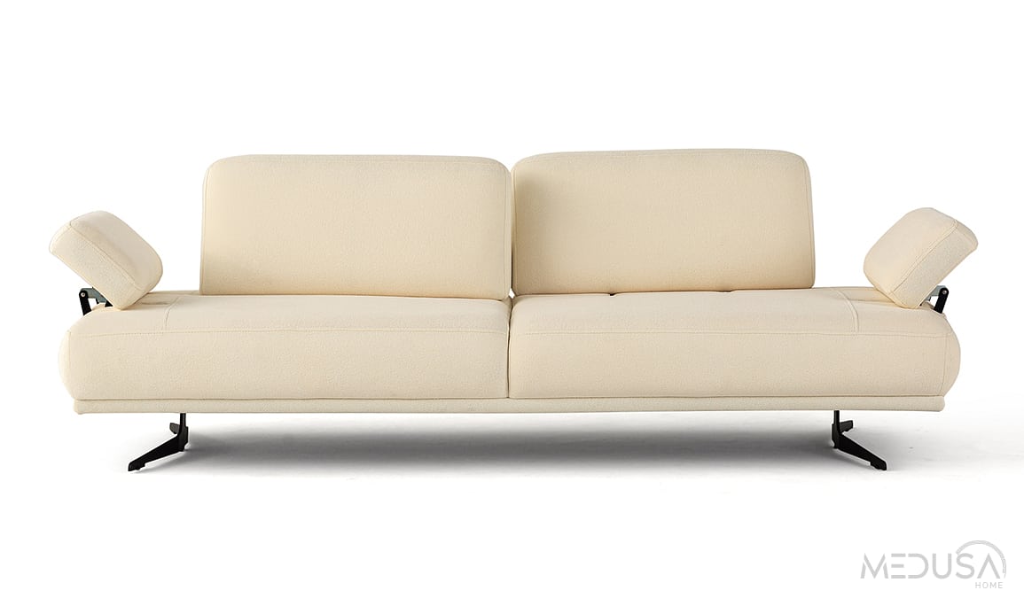 Medusa Home Mobilya - Fenikser Krem Üçlü Koltuk
