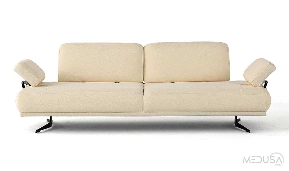 Medusa Home Mobilya - Fenikser Krem Üçlü Koltuk