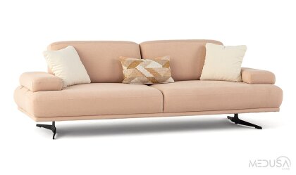 Medusa Home - Fenikser Pembe Üçlü Koltuk Medusa Home - Fenikser Pembe Üçlü Koltuk