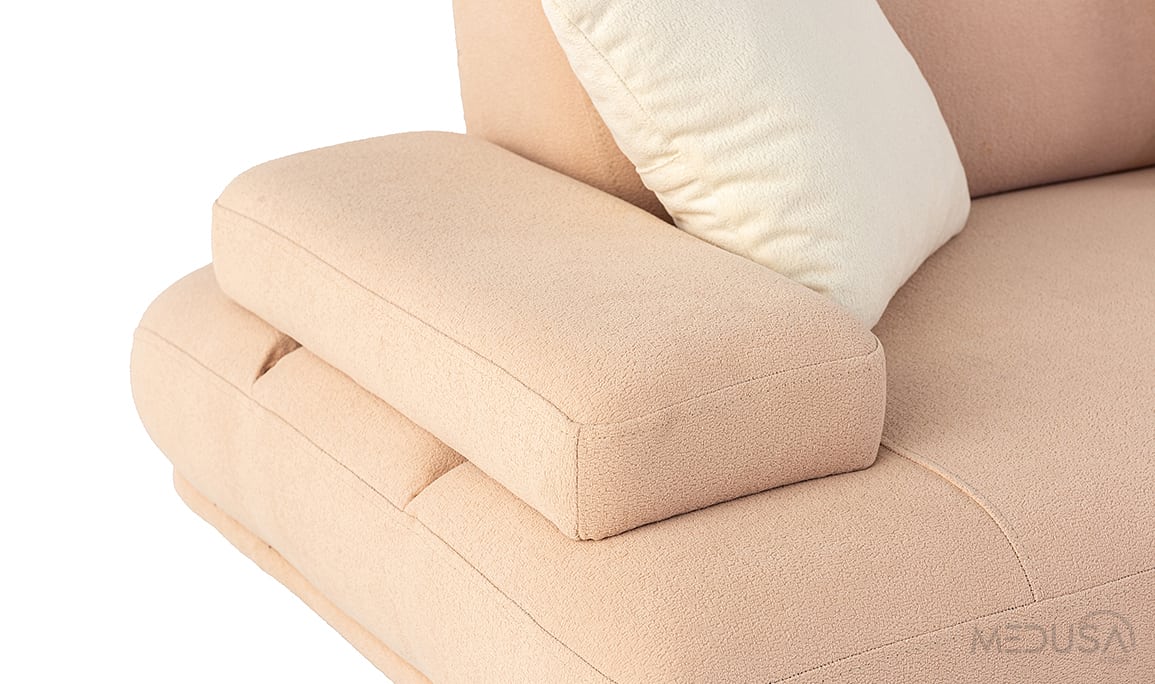 Medusa Home Mobilya - Fenikser Pembe Üçlü Koltuk