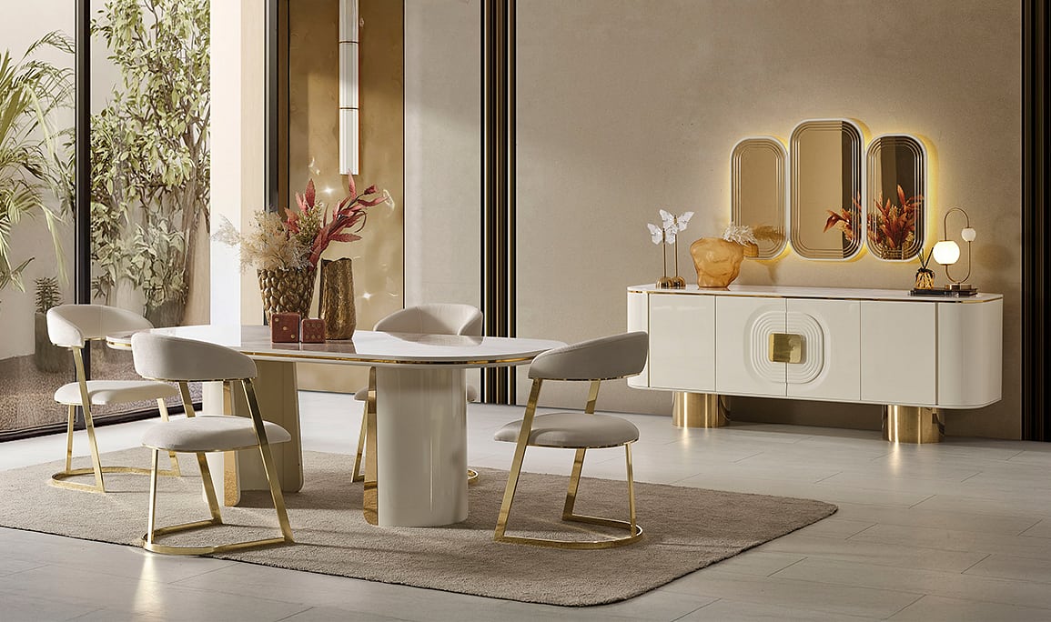 Medusa Home Mobilya - Feralla Luxury Yemek Odası