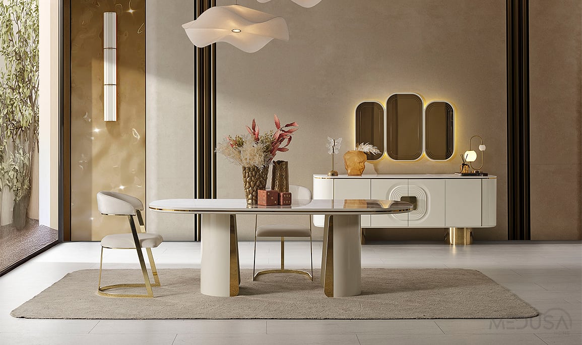 Medusa Home Mobilya - Feralla Luxury Yemek Odası