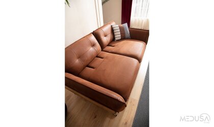 Medusa Home Mobilya - Fiona Kahve Üçlü Koltuk