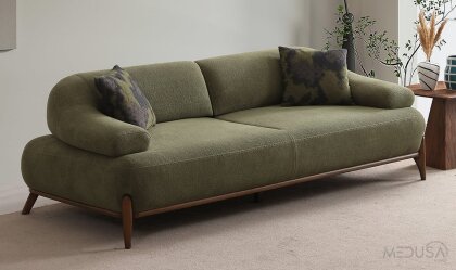 Medusa Home - Fiore Yeşil Üçlü Koltuk Medusa Home - Fiore Yeşil Üçlü Koltuk