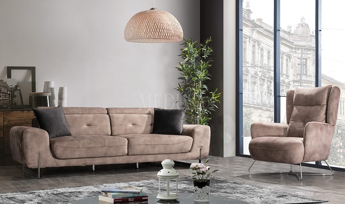 Medusa Home Mobilya - Flora Kahve Koltuk Takımı